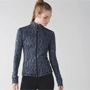 Lululemon Define Jacket Dramatic Static White Black Sz 4